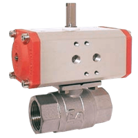 KUP-KA 2-Way Brass Ball Valve with Pneumatic Actuator